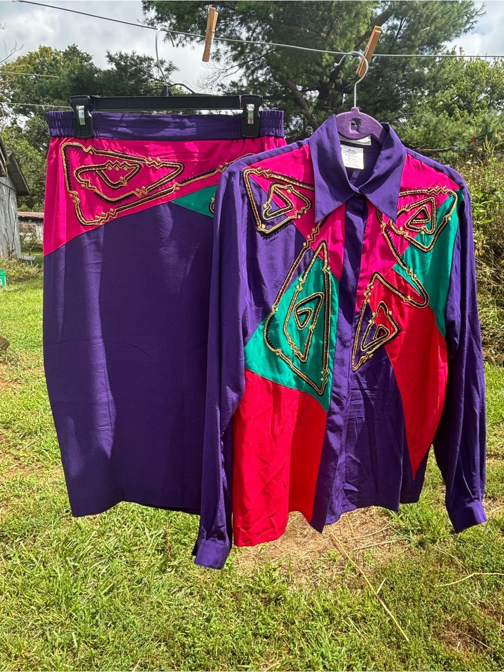 STUNNING Vintage 1980s / Early 90s Orlando Rossi Two-Piece Matching Set